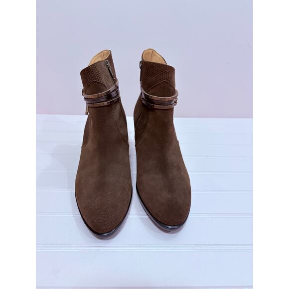 Sundance Catalog Brown Suede Heeled Ankle Boot - Picture 2 of 5